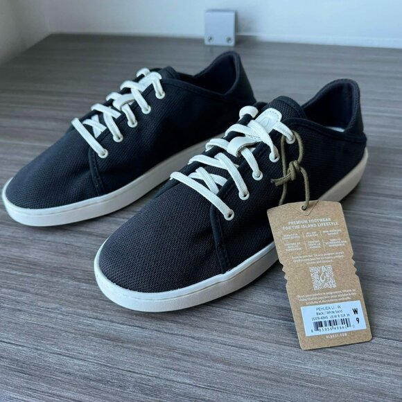 Olukai Pehuea li Mesh Sneakers Women's Size 9 $100 in Black - Picture 1 of 9